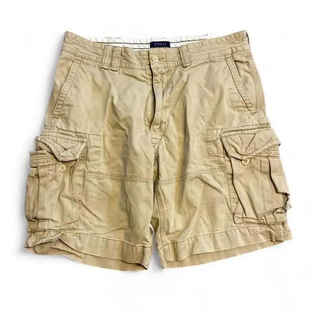 Polo Ralph Lauren Khaki Cargo Chino Shorts Size 36